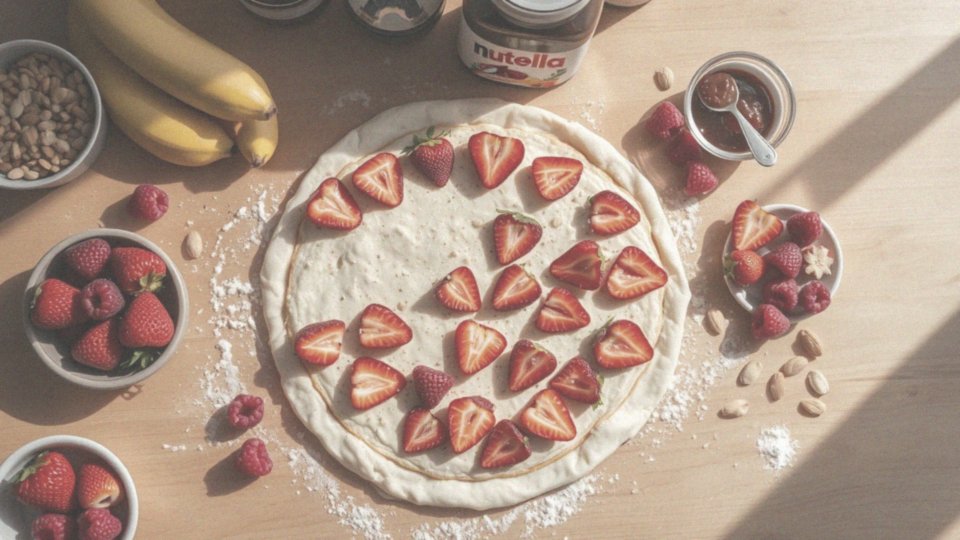 Jakie dodatki można użyć do słodkich potraw z ciasta na pizzę?