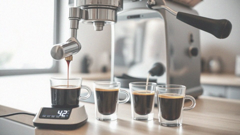 Jakie są czas ekstrakcji i objętość espresso doppio?